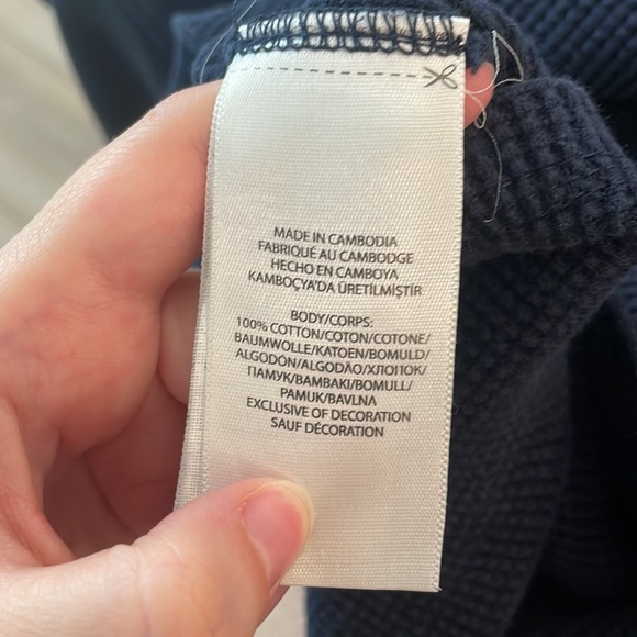 Polo Ralph Lauren navy waffle knit cotton long sleeves teeshirt - Picture 6 of 6